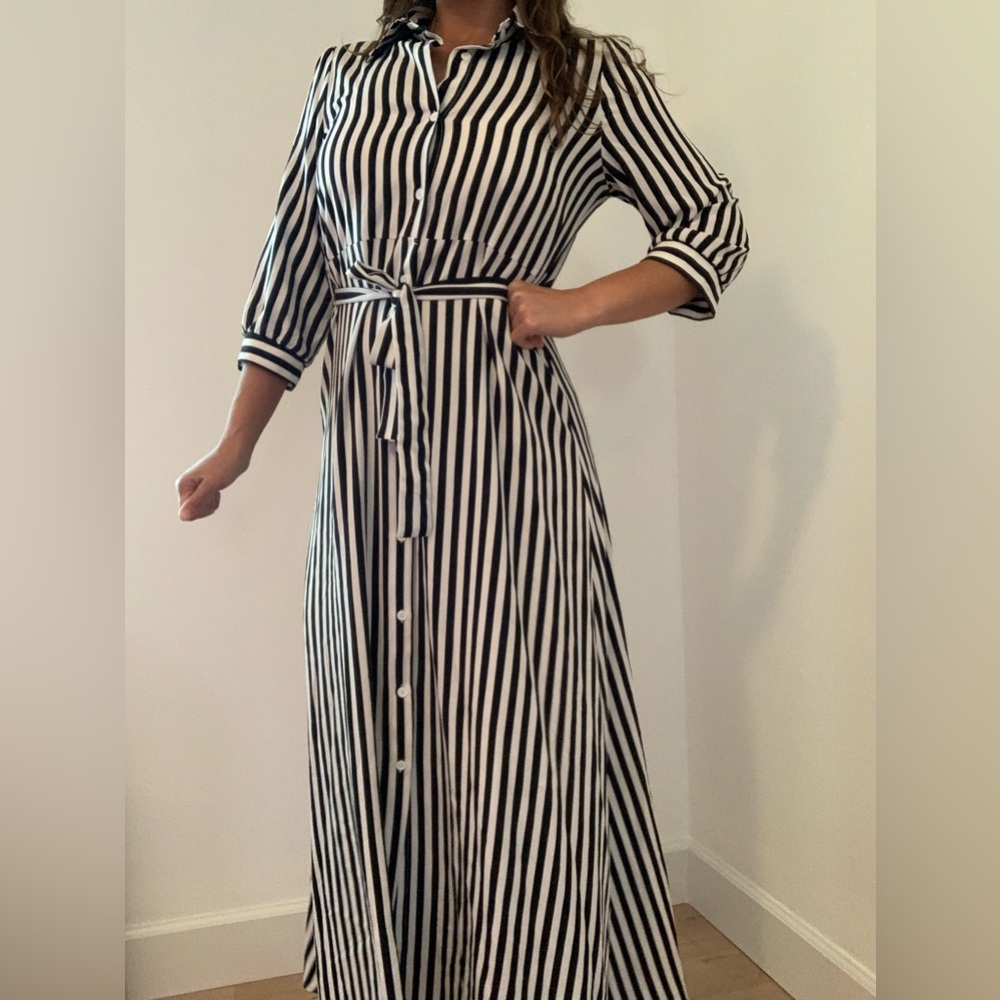 Tall Striped Shirtdress Dress